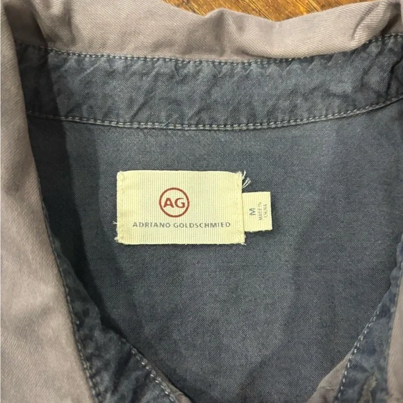 Men’s AG Adriano Goldschmied Gray Casual Button Down Shirt - Picture 3 of 11